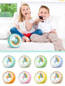Bộ đếm thời gian trực quan 60 phút dành cho trẻ em, lớp học, văn phòng, nhà bếp, đồng hồ để bàn, công cụ quản lý thời gian cho trẻ em, hoạt động im lặng, đồng hồ bấm giờ Pomodoro, họa tiết cầu vồng. - Nhiều màu - Xem 2
