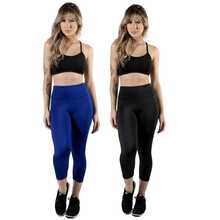 Set Of 2 Capri Leggings, Comfortable Fitness Style, Shaping, High Waist, Supportive - 銀色 - 查看 9