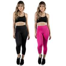Set Of 2 Capri Leggings, Comfortable Fitness Style, Shaping, High Waist, Supportive - 亮橙色 - 查看 9