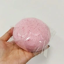 New Soft, Sticky Bottom Bun Slow Rebound Squeeze Toy - Pink Peach Candy Soft Fluffy, Designed For Teenagers, Dual Texture For Stress Relief And Sensory Stimulation (Random Packaging) - Multicolor - View 8