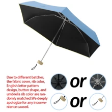 1pc Portable Umbrella, UV Protection Lightweight Folding Umbrella, Portable Folding Travel Umbrella With Storage Bag, Metal Frame Lightweight, UV Protection, Mini Design, Suitable For Sunny And Rainy Days - A - View 7
