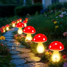 8/12/20pcs Solar Mushroom Lights, Outdoor Garden Decor, 8 Lighting Modes Solar Mushroom Lamps, Flickering Mushroom Fairy Lights, Suitable For Yard, Patio, Path, Lawn, Wedding, Camping - 太陽能 - 查看 7
