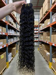 BINF 15A Loose Wave Raw Burmese Curly Bundles Human Hair Extensions Double Weft Remy Natural Black Wave Bundles Quick Weaving Tissage 1/3/4 PCS - Nước - Xem 4