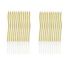 24 Pieces 15.5cm Curved Candles, Suitable For Birthdays, Anniversaries And Other Occasions - 24 Pcs - View 1