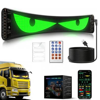 Painel Olho Tela De Led Flexível Display P/carro Caminhão 60x12cm
