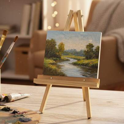 Cavalete Para Telas Cartões Fotografias Pintura Festas E Decorações De Mesa 50 CM Em MDF