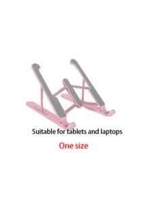 7-Level Adjustable Portable Folding Laptop Stand, 3-Person Cooling Laptop Holder, Carry-On Laptop Stand, Desk Laptop Mount, Laptop Cooling Pad, Laptop Accessories, Christmas, Christmas Gifts, Tablet Support - Pink - View 10