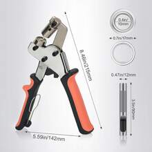 Heavy Duty Grommet Machine Hand Press Tool Kit With 500pcs Eyelets For Banners Canvas Tarps - A - View 5
