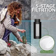 Professional Survival Water Purifier - High-Flow Hand-Operated Portable Water Purifier Suitable For Camping, Hiking, Hunting, And Emergency Preparedness - Five-Stage Water Purification System - 戶外淨水器 - 查看 5
