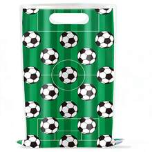 10pcs Football Themed Party Gift Bag, Football Enthusiast Birthday Party Gift Bag, New Year's Gift, Valentine's Day Gift, Easter Gift - Multicolor - View 6