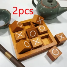 经典木制井字棋游戏套装 - 9 个棋子和 1 个底座，适合 14 岁及以上玩家，是家庭游戏之夜和家居装饰的完美之选 | 适用于咖啡桌、客厅、书桌 - 非常适合成人游戏之夜、派对游戏、农舍风格装饰 - 无需电池，绝佳的礼物创意，情人节礼物，咖啡桌游戏 | 经典棋盘游戏 | 木制游戏棋子，XOXO 棋盘游戏，互动游戏，非常适合旅行和休闲策略棋盘游戏。 - 彩色 - 查看 19