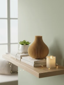 1pc Modern Bohemian Minimalist Decorative Shatterproof Lightweight Waterproof Matte High-Quality Plastic Vase, Nordic Rustic Vintage Style - A - View 5