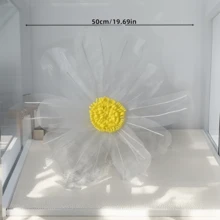1pc Giant Silk Poppy Flower Bouquet, Wedding Aisle Decor, Home & Outdoor Decoration, Valentine's Day, Artificial Flower - White - View 22