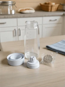 [Delivery Within 2-7 Days In The United States]1PC Pancake Batter Dispenser With Whisk Ball & Stand Base - Easy To Operate, User-Friendly, Time-Saving, Durable, Large Capacity, Easy To Clean, Detachable Base, No-Mess Batter Mixer Dispenser, Versatile For Pancakes, Crepes, Waffles, Muffins, Qatayef, Cupcakes & More, Effortless Batter Distribution For Uniform Shapes & Sizes, Suitable For Home Kitchen, Breakfast Prep, Baking Parties, Family Brunch & Holiday Gatherings, Sturdy Construction For Long-Lasting Performance, Hassle-Free Cleaning & Storage With Detachable Components, Ideal For Home Bakers, Cooking Enthusiasts, Breakfast Lovers, Busy Parents & Party Planners, Perfect Gift For Housewarming, Mother's Day, Birthday & Baking Fans, Streamlines Baking Process & Reduces Kitchen Clutter, Compatible With Various Batter Types, Compact Design Fits Any Countertop, Must-Have Baking Accessory For Effortless & Fun Cooking Experience,Baking Supplies,Kitchen Items,Kitchen Gadgets(White) - 彩色 - 查看 7