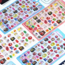 Kawaii Japanese Daruma Lucky Cat Drop 3D Relief Sticker For Scrapbooking DIY Phoe Case Decor Sticker School Stationery Supplies - 黑色 - 查看 5