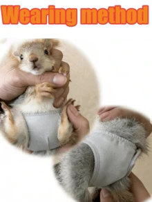 1pc Adjustable Small Pet Diaper, Reusable Washable Squirrel/Flying Squirrel Diaper With Buckle Pants, Highly Absorbent Leak-Proof, Outdoor Supplies, Training Pants, Suitable For Hamsters, Flying Squirrels, Squirrels, Best Gift For Small Pets. - one-size - View 2