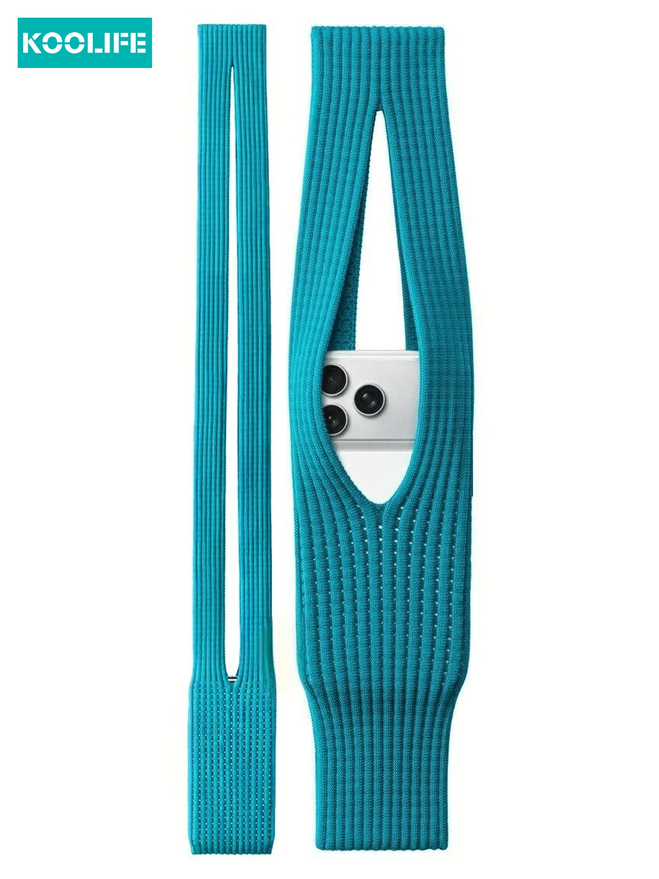 轻便V型条纹Koolife 3D编织手机袋，兼容 17 Pro Max，男女通用，可折叠，带纹理，长80厘米，多功能斜挎包，弹性收纳空间，可存放钥匙、卡片等，透气网眼窗口，防丢设计，适合所有机型，春季派对礼物