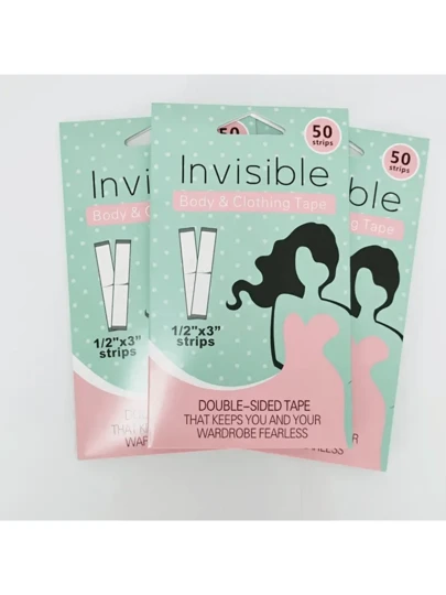 100/50 Stück transparente rutschfeste Aufkleber, geeignet für Hemdkragen, Damenunterwäsche und Lingerie - nahtlos, unsichtbar klebend