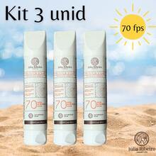 Kit com 3 Protetores Solares FPS 70 – 150ml | Toque Seco, Rápida Absorção | Rosto e Corpo | Antioleosidade | Proteção UVA e UVB - Branco - Visão 7