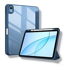 Ốp lưng cứng trong suốt cho iPad thế hệ thứ 11 (A16) & thế hệ thứ 10, giữ nguyên vẻ đẹp ban đầu với chân đế hai góc (30°/60°), ngăn đựng bút cảm ứng tích hợp, chức năng tự động bật/tắt màn hình. - Hải quân - Xem 1