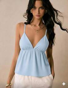 ZELY BLOUSE WOMEN'S FASHION SUMMER 2026 - Baby Blue - View 4