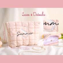 Personalized Quilted Cosmetic Bag, Custom Embroidered Makeup Bag, Bridesmaid Gift, Bachelorette Party Gift, Travel Makeup Bag, Ladies Toiletry Bag, Custom Cosmetic Bag, Makeup Bag, Travel Bag, Quilted Cosmetic Bag, Toiletry Bag, Custom Zipper Pouch, Makeup Bag, Monogrammed Cosmetic Bag, Quilted Makeup Bag, Padded Cosmetic Bag, Women's Gift, Bridesmaid Gift - Multicolor - View 10