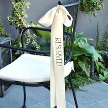Personalized Wedding Chair Sashes, Vinyl Text, Satin Seat Cushion Labels, Reserved Seat Labels, Wedding Chair Decor Nameplates, Ceremony Chair Decor, Reserved Wedding, Party Chair Sashes, Customized Bride Decor, Wedding Seat Cards, Fashionable And Elegant - Multicolor - View 6