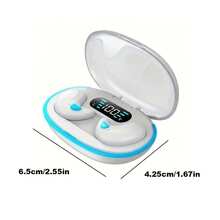 Auriculares Bluetooth Briame para dormir, auriculares inalámbricos amigables para el sueño, mini auriculares con micrófono para juegos, deportes y correr, batería de 150mAh - Blanco - Ver 3