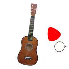 Mini Acoustic Children's Guitar With Steel Strings For Beginners - 鏽棕色 - 查看 11