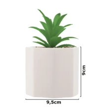 Kit Vasos de Cerâmica com Planta Suculenta Cachepot Vasinho Decorativo Decoração Mesa - 2 Vasinhos COM Planta - Visão 8
