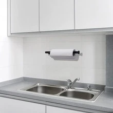 1 cái Giá đựng khăn giấy không cần khoan, kiểu treo tường, thích hợp cho nhà bếp và phòng tắm, có thể đựng giấy cuộn, màng bọc thực phẩm và khăn giấy, giúp sắp xếp và lưu trữ đồ dùng nhà bếp, phụ kiện nhà bếp. - Nhiều màu - Xem 5