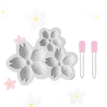 1Pc 3D Cherry Blossom Silicone Mold, Ideal For DIY Soap Candle Jewelry & Wedding Season Handmade Crafts - DIY Candle Molds - View 7