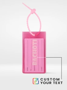 1pc Personalized PVC Luggage Tag With Privacy Card Slot, Customized Name, Colorful PVC Label Suitable For Handbag, Backpack, Handmade Exquisite Travel Accessory, Travel Gift For Friends Birthday - Multicolor - View 11