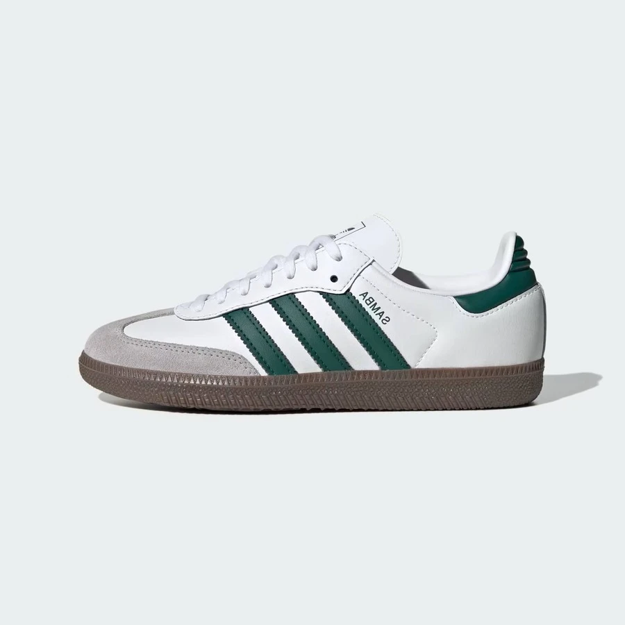 Adidas Samba OG J 'Cream Black Satin'Kid's-JQ3644 | Retro Heritage Style, Timeless Silhouette - Màu xanh lá cây đậm - Xem 1