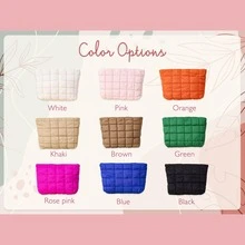 Personalized Quilted Cosmetic Bag, Custom Embroidered Makeup Bag, Bridesmaid Gift, Bachelorette Party Gift, Travel Makeup Bag, Ladies Toiletry Bag, Custom Cosmetic Bag, Makeup Bag, Travel Bag, Quilted Cosmetic Bag, Toiletry Bag, Custom Zipper Pouch, Makeup Bag, Monogrammed Cosmetic Bag, Quilted Makeup Bag, Padded Cosmetic Bag, Women's Gift, Bridesmaid Gift - Multicolor - View 11