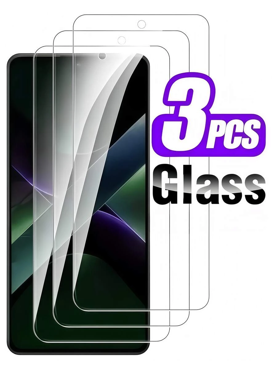 3片装超清钢化玻璃屏幕保护膜，兼容三星Galaxy S26 S25 Ultra S24 S20 FE 5G/S21 FE 5G/S23 FE/A04s/A04/A05/A05s/A04S/A04E/A24 4G/A34/A54 5G、Poco Note 14 13 12 Pro 4G/14C 13C、荣耀等机型，9H硬度，防刮防指纹，全屏覆盖，易于安装，自吸附式手机屏幕保护膜。