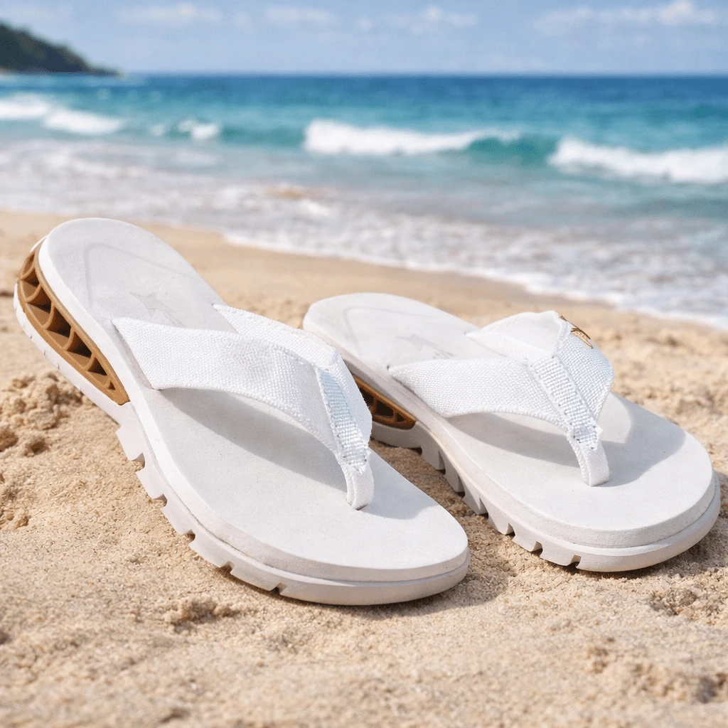 Comfortable Men's Unisex Flip-Flops - TRẮNG VÀNG - Xem 1