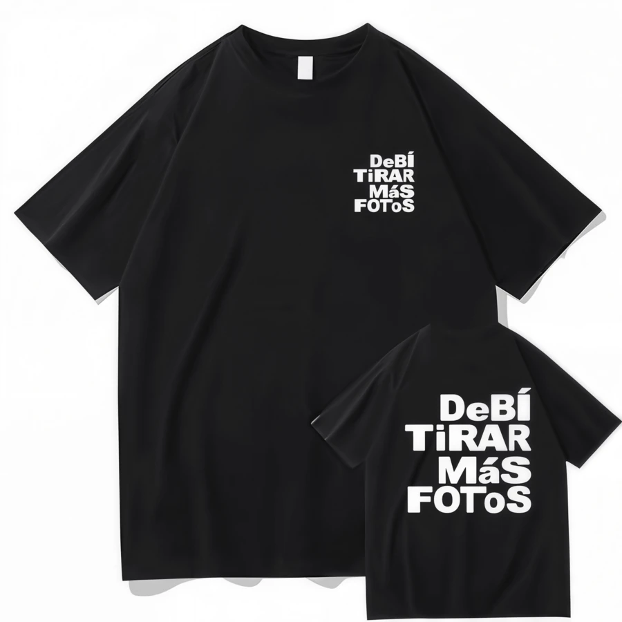 Ich sollte mehr Fotos von diesem Bad Bunny T-Shirt aus dem Jahr 2025 machen, neues Album, Herren-/Damenbekleidung, Harajuku Unisex-Kleidung, T-Shirts mit Grafiken, Sommer. - Schwarz - Übersicht 1