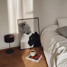 3 Stücke ungerahmtes modernes Stockholm Leoparden Muster Schwarz-Weiß Leinwand Poster, modisch elegantes Luxus Dekorationsbild, geeignet für Wohnzimmer, Schlafzimmer, Apartment, Flur, Zuhause und Studentenwohnheim Dekoration - A - Übersicht 6