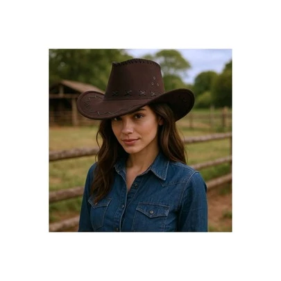 Chapéu Estilo Cowboy Contry Boiadeira Festa Junina Unissex Adulto E Infantil