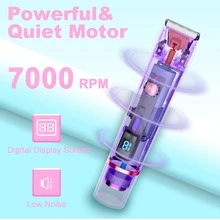 Máy cạo râu điện dành cho nữ, hai đầu cạo, lưỡi dao gốm, chống nước IPX7, cạo không gây đau, sạc USB, màn hình LED, thích hợp cho vùng nách, chân, cơ thể và mặt, màu hồng. - Xem 4