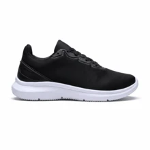 Men's Black Athletic Shoes, Lightweight, Comfortable, Ideal For Gym, Walking, Everyday Wear, With Non-Slip Sole, Casual And Modern Style. - APLP - 查看 1