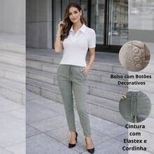 Women's High-Waisted Pants – Elegance, Comfort, And Versatility - 薄荷綠 - 查看 2