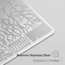 SKVP 1件美甲印花模板，心电图、星星、心形不锈钢印花板，美甲印章模板，美甲DIY和美甲沙龙必备用品 - 彩色 - 查看 9