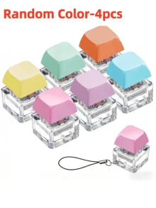 12/8/4/2/1pc Invisible Button Fingertip Toy Keychain - A Tactile Toy Designed To Relieve Stress And Enhance Focus. This Ultra-Portable Mini EDC Gadget Features A Satisfying Silent Click, Perfect For Use In The Office Or During Study - Multicolor - View 11