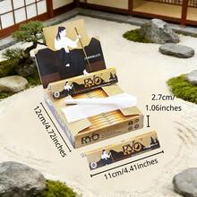 RYO Limited Edition Ultra-Thin Japanese Aesthetic Dry Landscape Rolling Papers, 5/25/50 Packs Multi-Size Combo Set, 108*36mm Golden Size, High Capacity & Cost-Effective Smoking Accessories, Japanese Art Ukiyo-E Packaging, Easy To Roll, Burn Evenly, Ideal Choice For Cigarette Lovers And Hikers/Campers - Japanese Aesthetic Bleached Paper - View 2