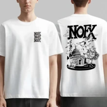 Men Women Fans Essentials Short Sleeve Tops Fashion Brand Summer Casual Daily Tee NOFX Rock Band Graphic Cotton T-Shirt Unisex - White 3 - View 6