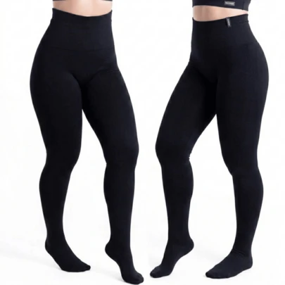 kit 2 Meia Calça Fio 80 Feminina Plus Size Com Pé Grossa Frio Intenso