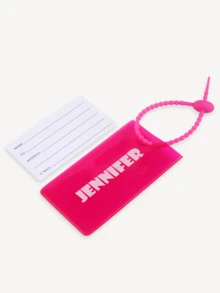 1pc Personalized PVC Luggage Tag With Privacy Card Slot, Customized Name, Colorful PVC Label Suitable For Handbag, Backpack, Handmade Exquisite Travel Accessory, Travel Gift For Friends Birthday - Multicolor - View 8
