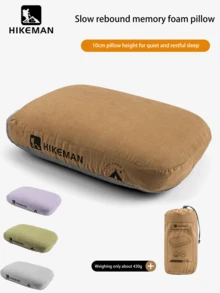 This Portable Slow-Rebound Memory Foam Pillow For Outdoor Camping Is Available In A Variety Of Colors, Is 10 Cm High, And Provides A Quiet And Comfortable Sleep Experience. The Slow-Rebound Material Effectively Supports The Neck And Shoulders. - Camping Pillow - View 2